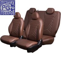 Чехлы Премиум Экокожа Байрон Президент|Жук на Volkswagen Amarok (2010+)