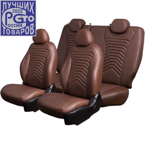 Чехлы Премиум Экокожа Байрон Президент|Жук на Volkswagen Amarok (2010+)