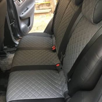 Авточехлы Автопилот Чёрный Темно серый Ромб